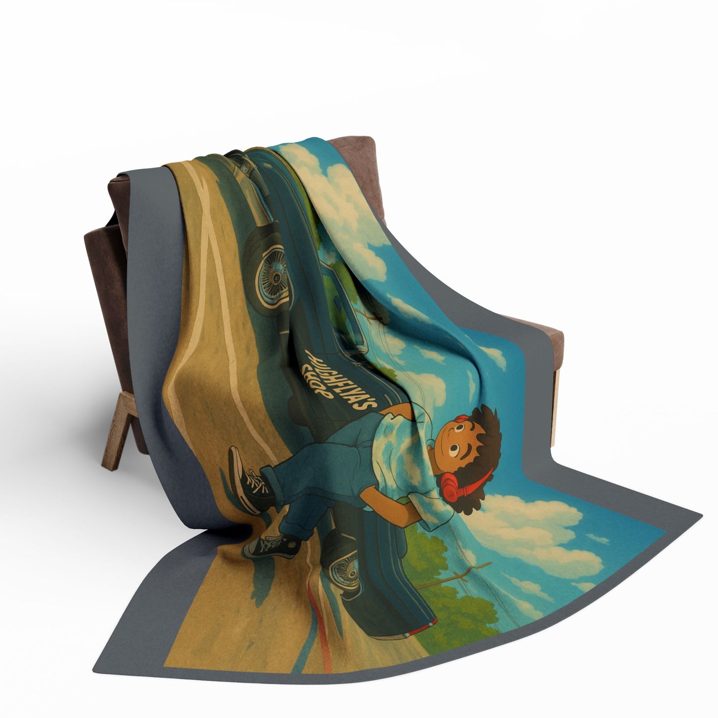 Highflya's Vintage Car Arctic Fleece Blanket - Cozy, Retro-Inspired Throw for Car Lovers