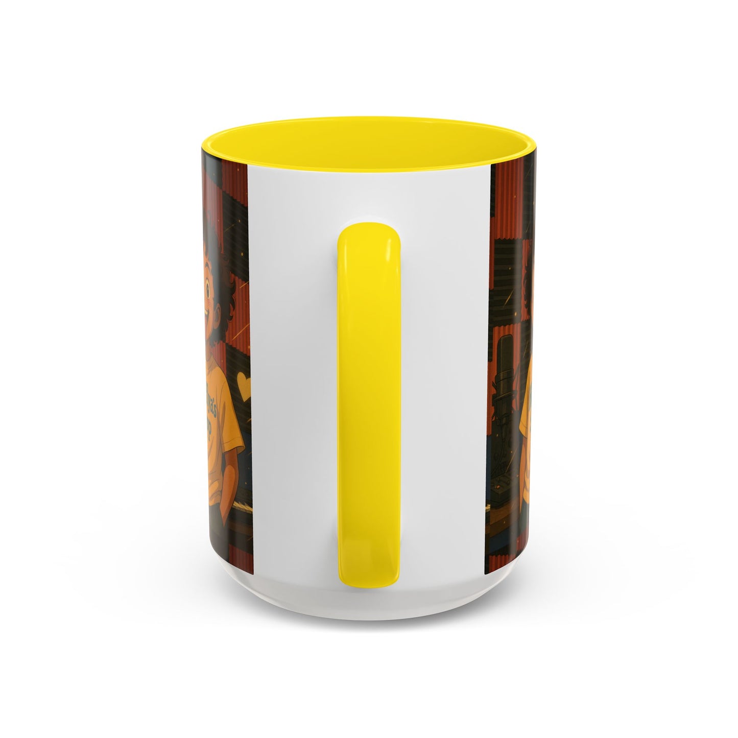 Vibrant Accent Coffee Mug, Fun Coffee Cup, Gift for Friends, Unique Drinkware, Music Studio Decor, Teen Gift Idea