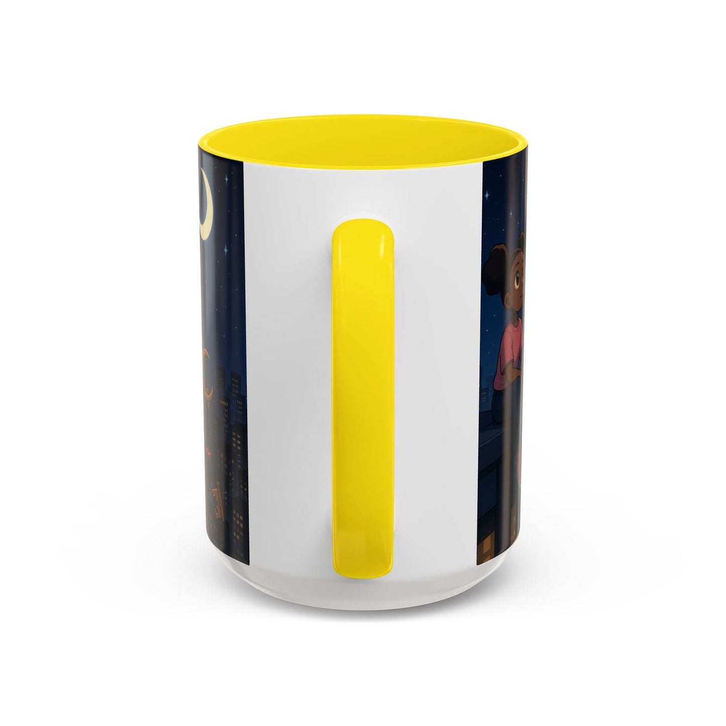 Nighttime Dreamer Coffee Mug, Inspirational Mug, Cute Illustration Mug, Gift for Her, Cozy Drinkware, Nighttime Vibes