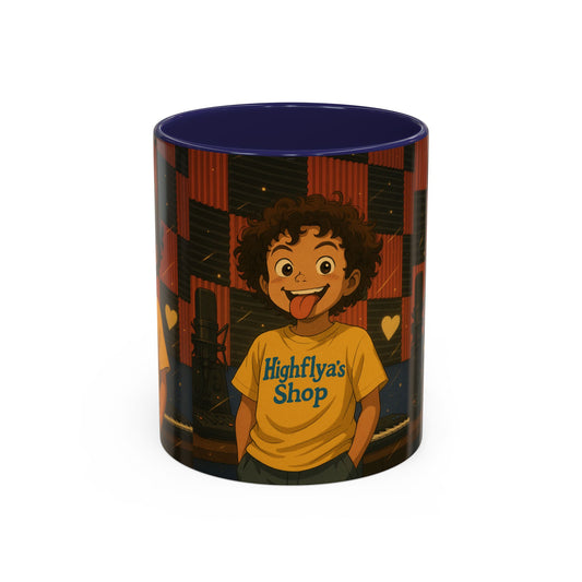 Vibrant Accent Coffee Mug, Fun Coffee Cup, Gift for Friends, Unique Drinkware, Music Studio Decor, Teen Gift Idea