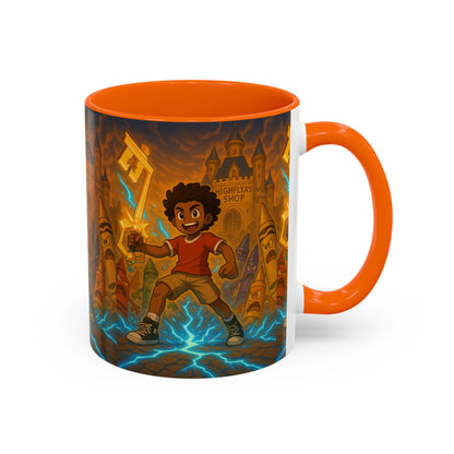 Electric Adventure Coffee Mug, Kids' Gift, Art Mug, Fun Drinkware, Fantasy Theme, Birthday Present