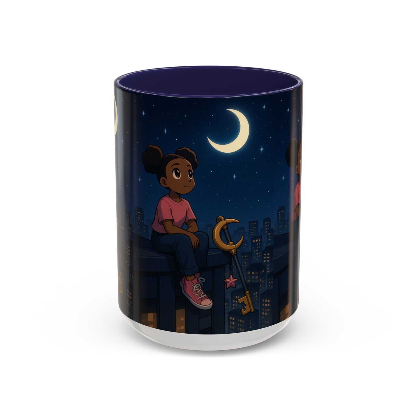 Nighttime Dreamer Coffee Mug, Inspirational Mug, Cute Illustration Mug, Gift for Her, Cozy Drinkware, Nighttime Vibes