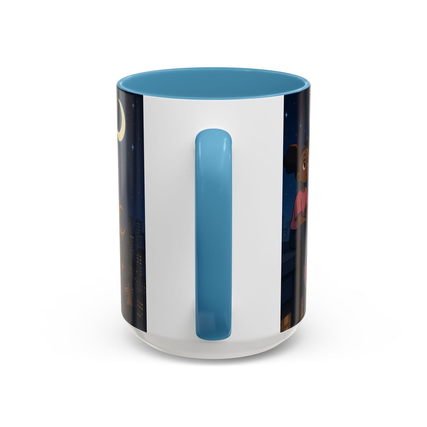 Nighttime Dreamer Coffee Mug, Inspirational Mug, Cute Illustration Mug, Gift for Her, Cozy Drinkware, Nighttime Vibes