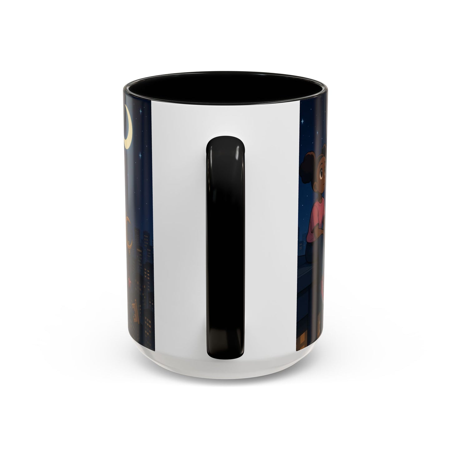 Nighttime Dreamer Coffee Mug, Inspirational Mug, Cute Illustration Mug, Gift for Her, Cozy Drinkware, Nighttime Vibes