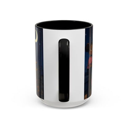 Nighttime Dreamer Coffee Mug, Inspirational Mug, Cute Illustration Mug, Gift for Her, Cozy Drinkware, Nighttime Vibes