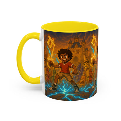 Electric Adventure Coffee Mug, Kids' Gift, Art Mug, Fun Drinkware, Fantasy Theme, Birthday Present