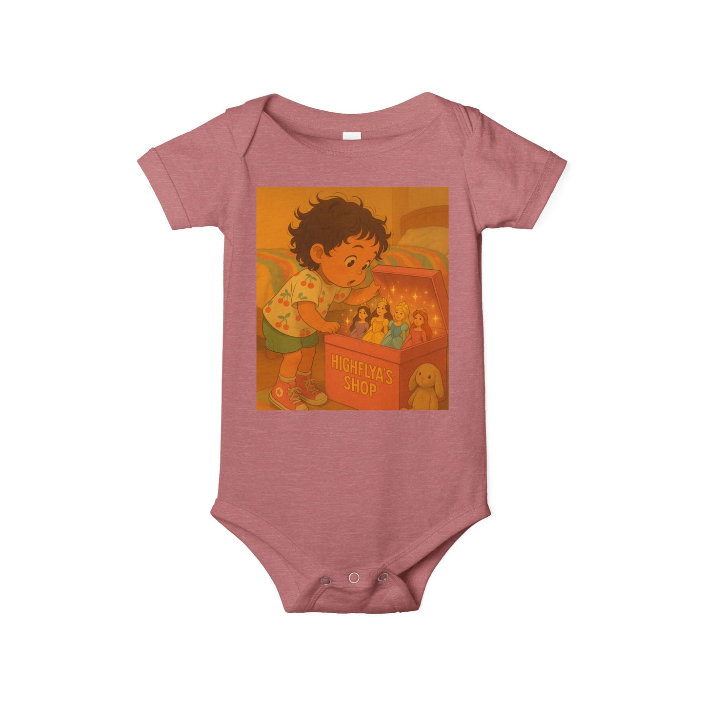 Toddler One-Piece Bodysuit - Vintage Toy Theme