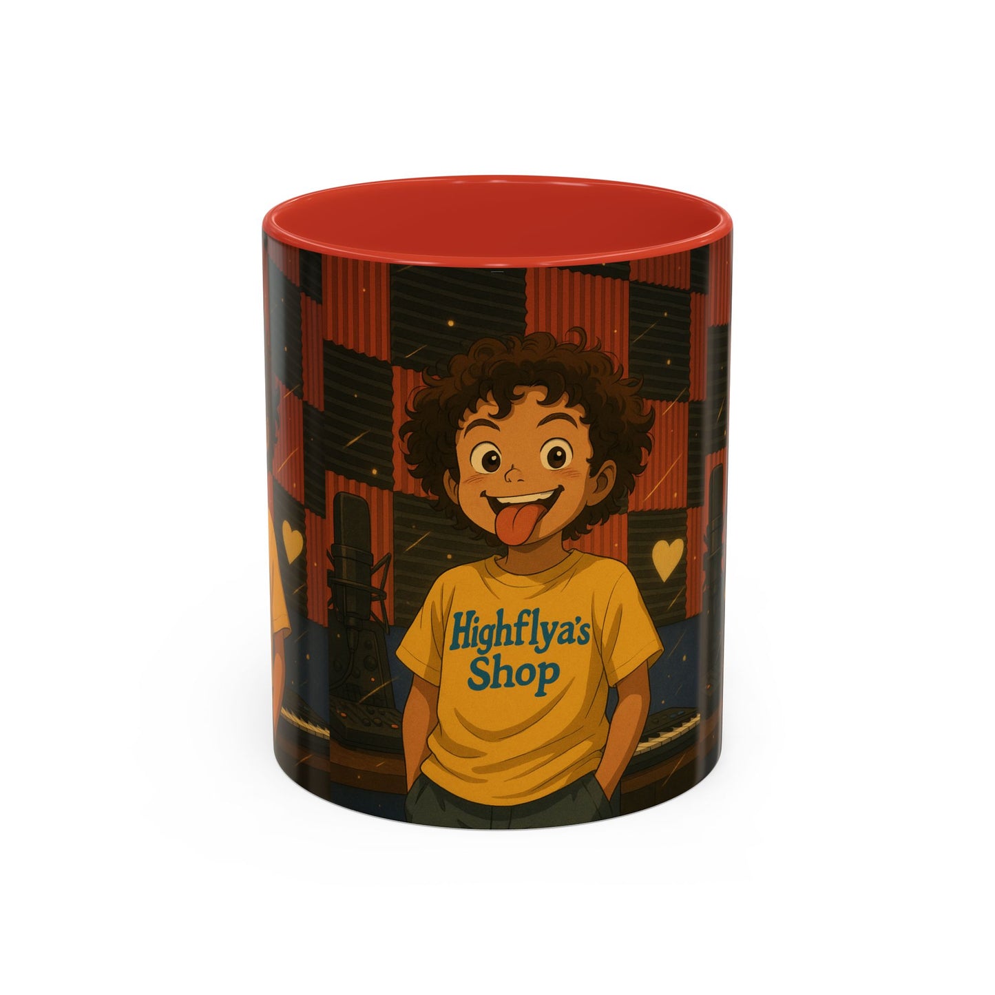 Vibrant Accent Coffee Mug, Fun Coffee Cup, Gift for Friends, Unique Drinkware, Music Studio Decor, Teen Gift Idea