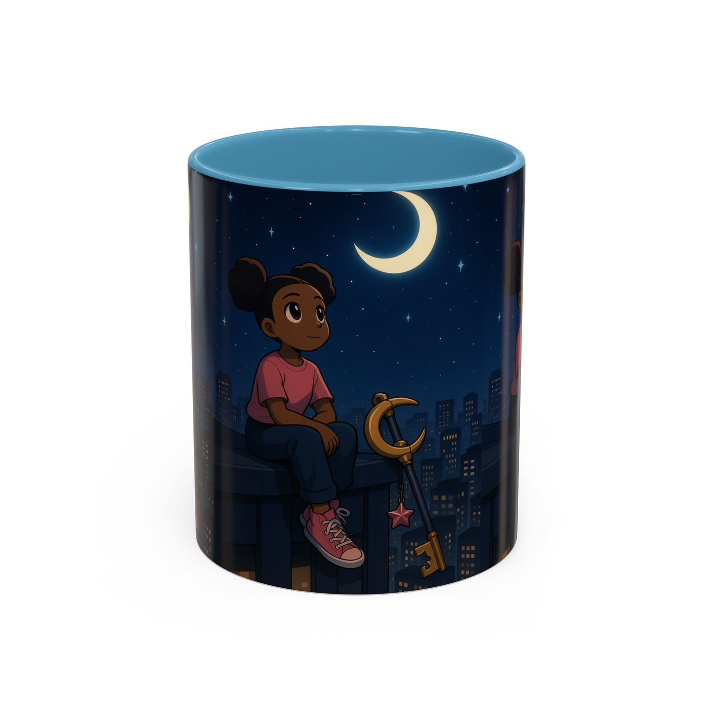 Nighttime Dreamer Coffee Mug, Inspirational Mug, Cute Illustration Mug, Gift for Her, Cozy Drinkware, Nighttime Vibes