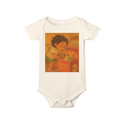 Toddler One-Piece Bodysuit - Vintage Toy Theme