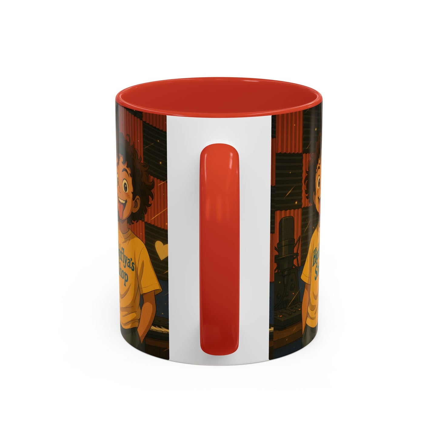 Vibrant Accent Coffee Mug, Fun Coffee Cup, Gift for Friends, Unique Drinkware, Music Studio Decor, Teen Gift Idea