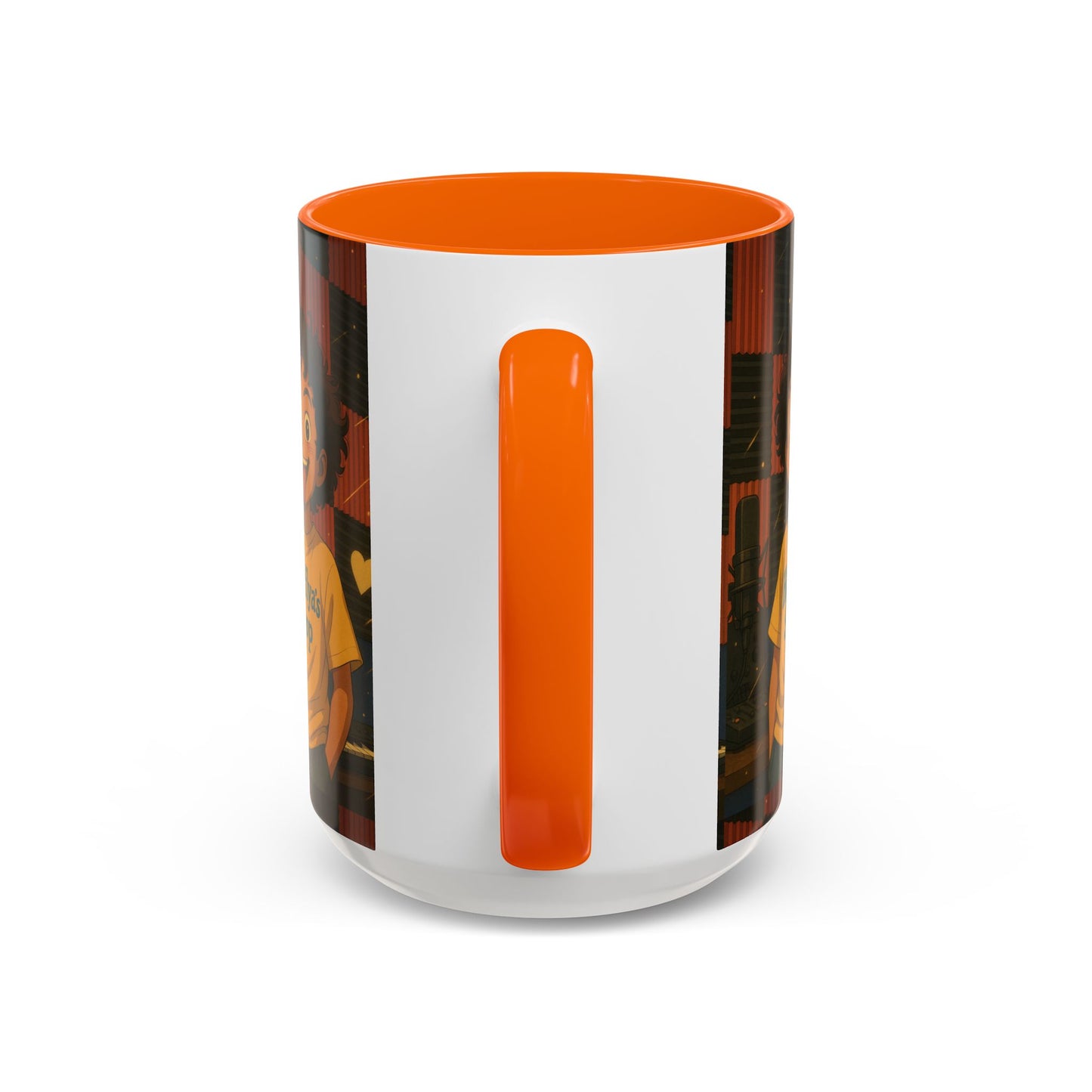 Vibrant Accent Coffee Mug, Fun Coffee Cup, Gift for Friends, Unique Drinkware, Music Studio Decor, Teen Gift Idea