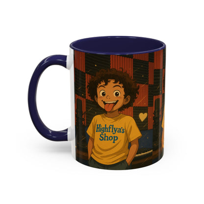 Vibrant Accent Coffee Mug, Fun Coffee Cup, Gift for Friends, Unique Drinkware, Music Studio Decor, Teen Gift Idea