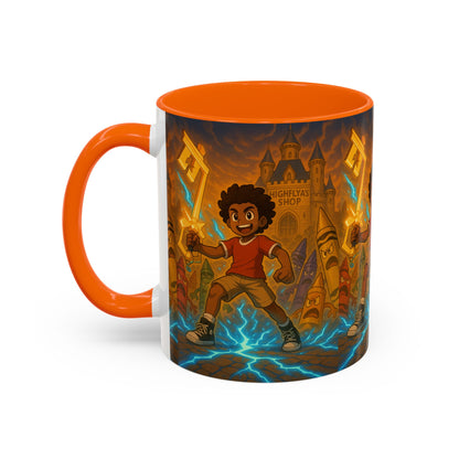 Electric Adventure Coffee Mug, Kids' Gift, Art Mug, Fun Drinkware, Fantasy Theme, Birthday Present