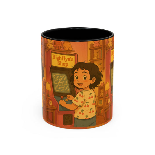 Retro Arcade Coffee Mug - Vintage Gaming Gift, Fun Office Mug, Girls Playroom Decor, Unique Tea Cup, Gamer Merchandise