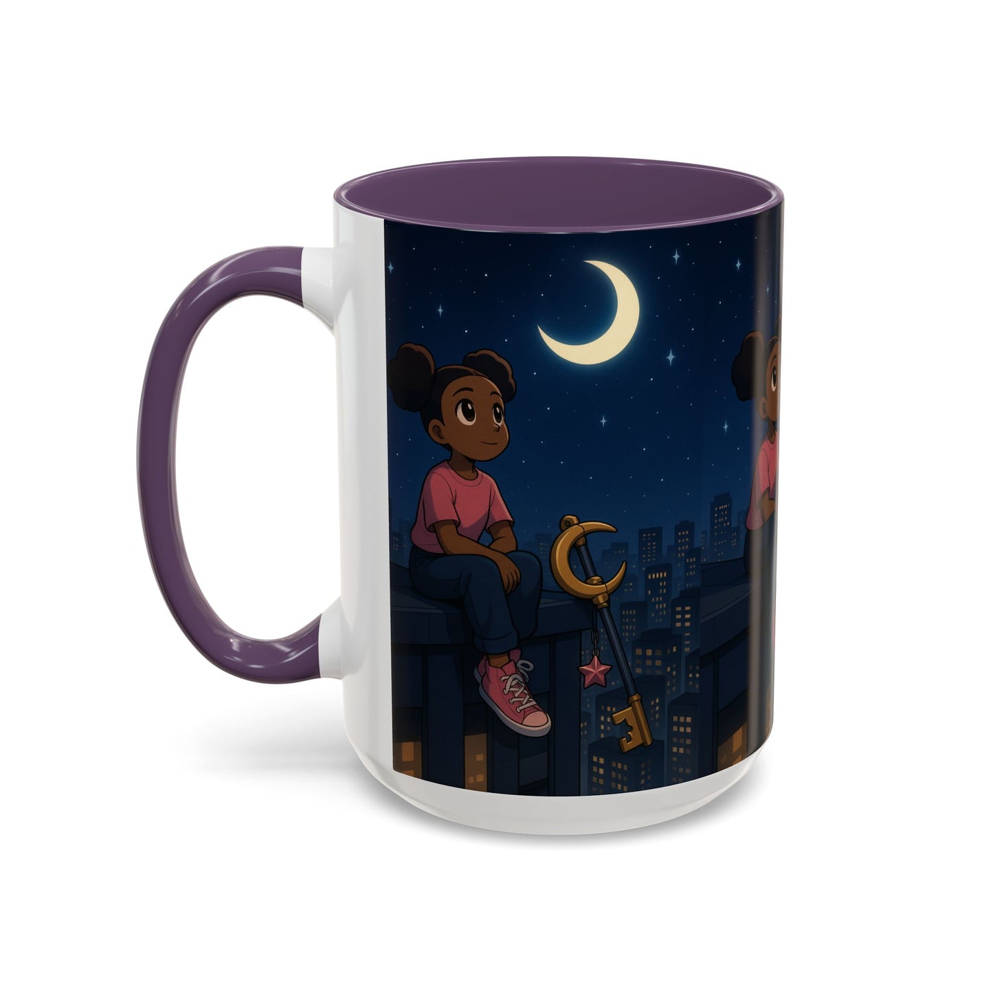 Nighttime Dreamer Coffee Mug, Inspirational Mug, Cute Illustration Mug, Gift for Her, Cozy Drinkware, Nighttime Vibes