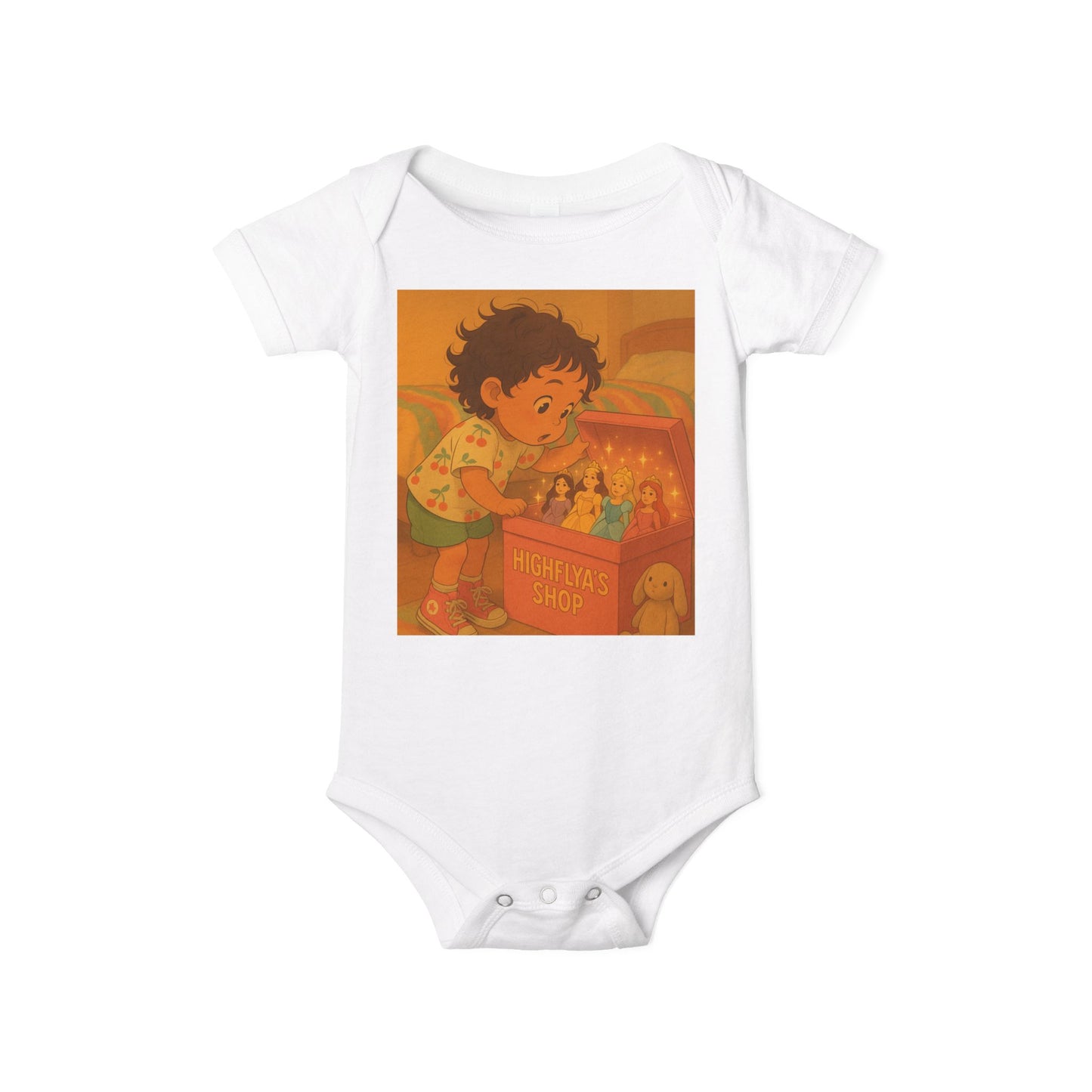 Toddler One-Piece Bodysuit - Vintage Toy Theme