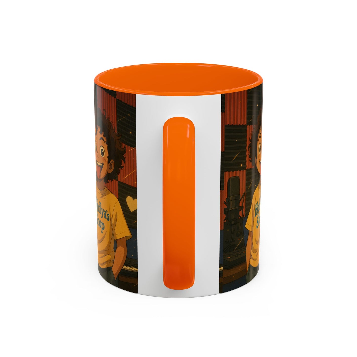 Vibrant Accent Coffee Mug, Fun Coffee Cup, Gift for Friends, Unique Drinkware, Music Studio Decor, Teen Gift Idea