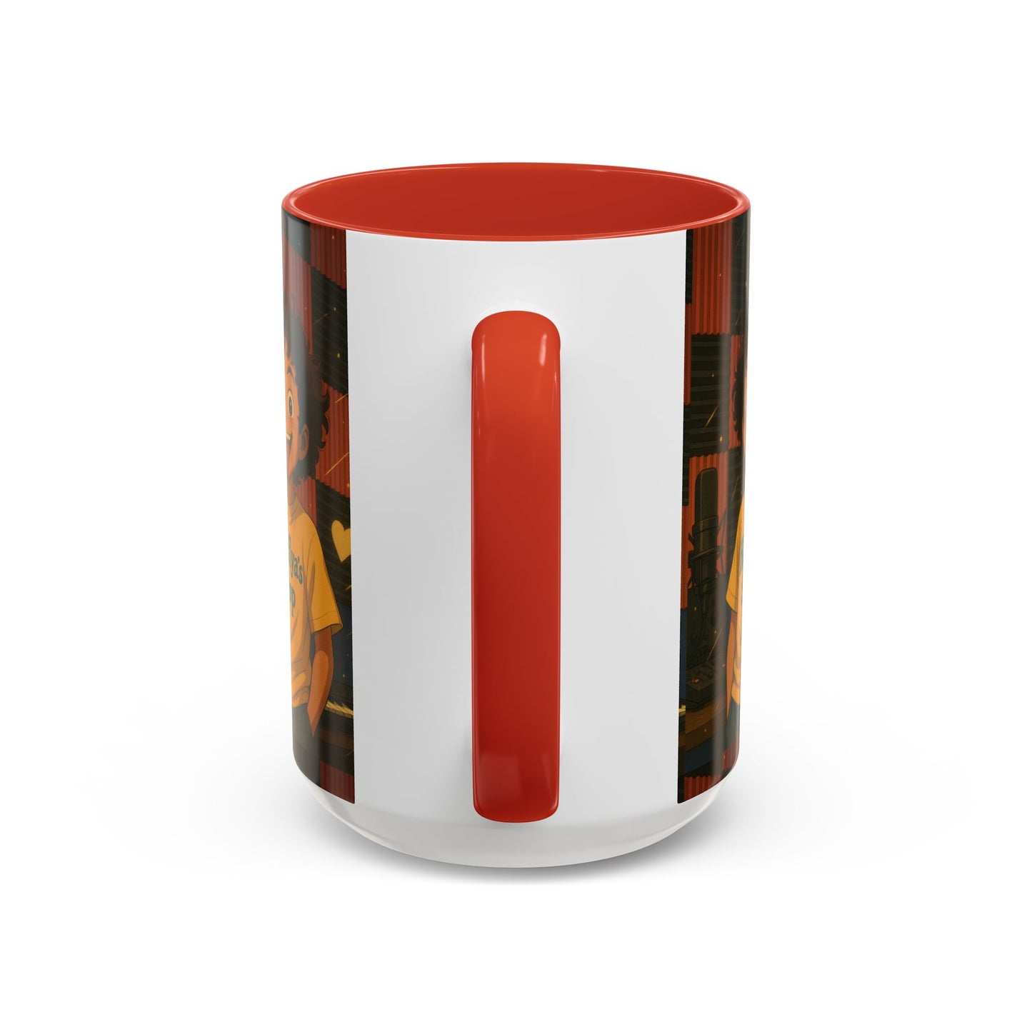 Vibrant Accent Coffee Mug, Fun Coffee Cup, Gift for Friends, Unique Drinkware, Music Studio Decor, Teen Gift Idea