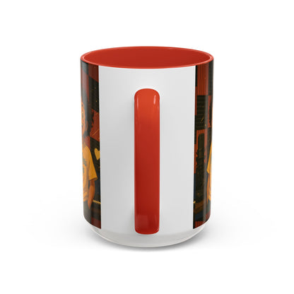 Vibrant Accent Coffee Mug, Fun Coffee Cup, Gift for Friends, Unique Drinkware, Music Studio Decor, Teen Gift Idea
