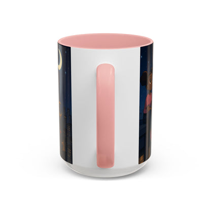 Nighttime Dreamer Coffee Mug, Inspirational Mug, Cute Illustration Mug, Gift for Her, Cozy Drinkware, Nighttime Vibes