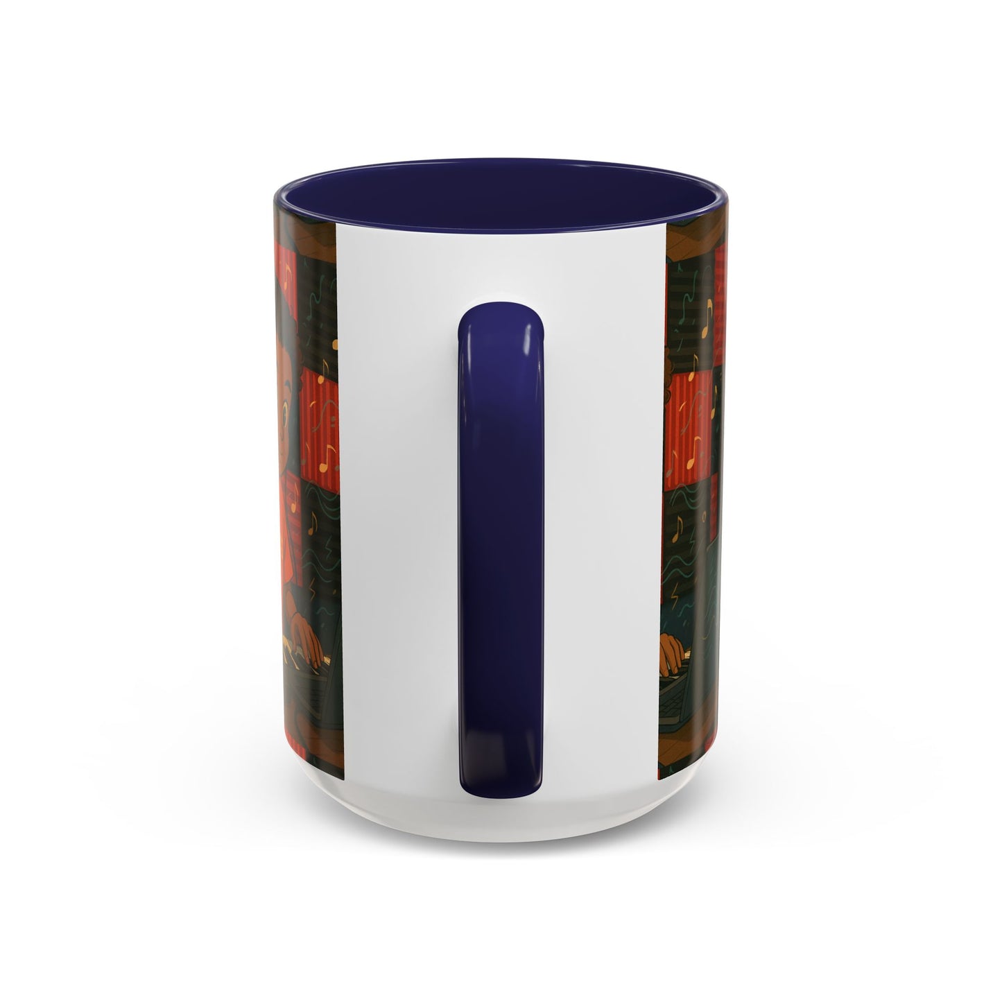 Musical Vibes Accent Coffee Mug - Perfect Gift for Music Lovers, Studio Enthusiasts, and Creative Minds, Personalized Drinkware
