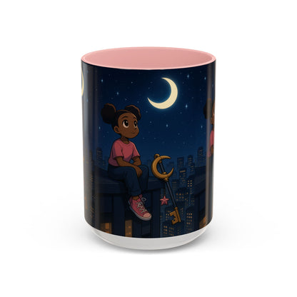 Nighttime Dreamer Coffee Mug, Inspirational Mug, Cute Illustration Mug, Gift for Her, Cozy Drinkware, Nighttime Vibes