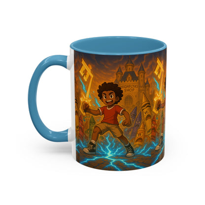 Electric Adventure Coffee Mug, Kids' Gift, Art Mug, Fun Drinkware, Fantasy Theme, Birthday Present