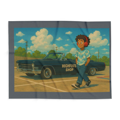Highflya's Vintage Car Arctic Fleece Blanket - Cozy, Retro-Inspired Throw for Car Lovers