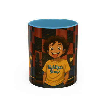 Vibrant Accent Coffee Mug, Fun Coffee Cup, Gift for Friends, Unique Drinkware, Music Studio Decor, Teen Gift Idea