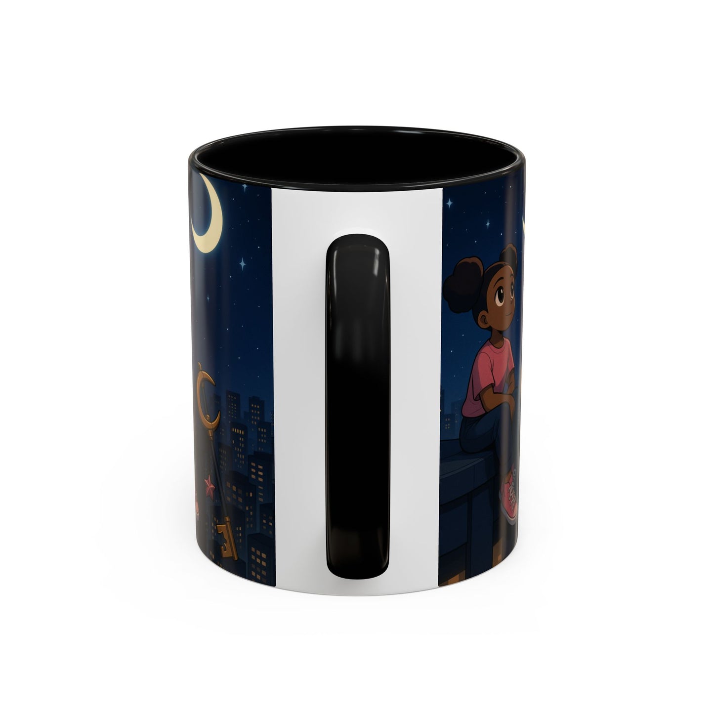 Nighttime Dreamer Coffee Mug, Inspirational Mug, Cute Illustration Mug, Gift for Her, Cozy Drinkware, Nighttime Vibes