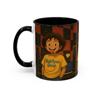 Vibrant Accent Coffee Mug, Fun Coffee Cup, Gift for Friends, Unique Drinkware, Music Studio Decor, Teen Gift Idea