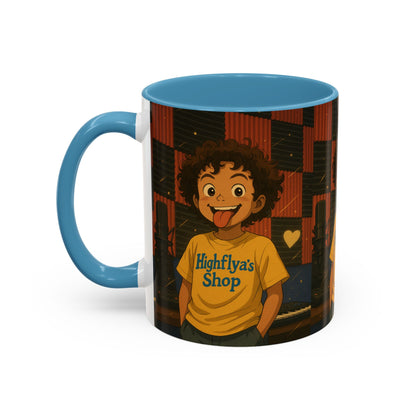 Vibrant Accent Coffee Mug, Fun Coffee Cup, Gift for Friends, Unique Drinkware, Music Studio Decor, Teen Gift Idea