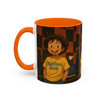 Vibrant Accent Coffee Mug, Fun Coffee Cup, Gift for Friends, Unique Drinkware, Music Studio Decor, Teen Gift Idea