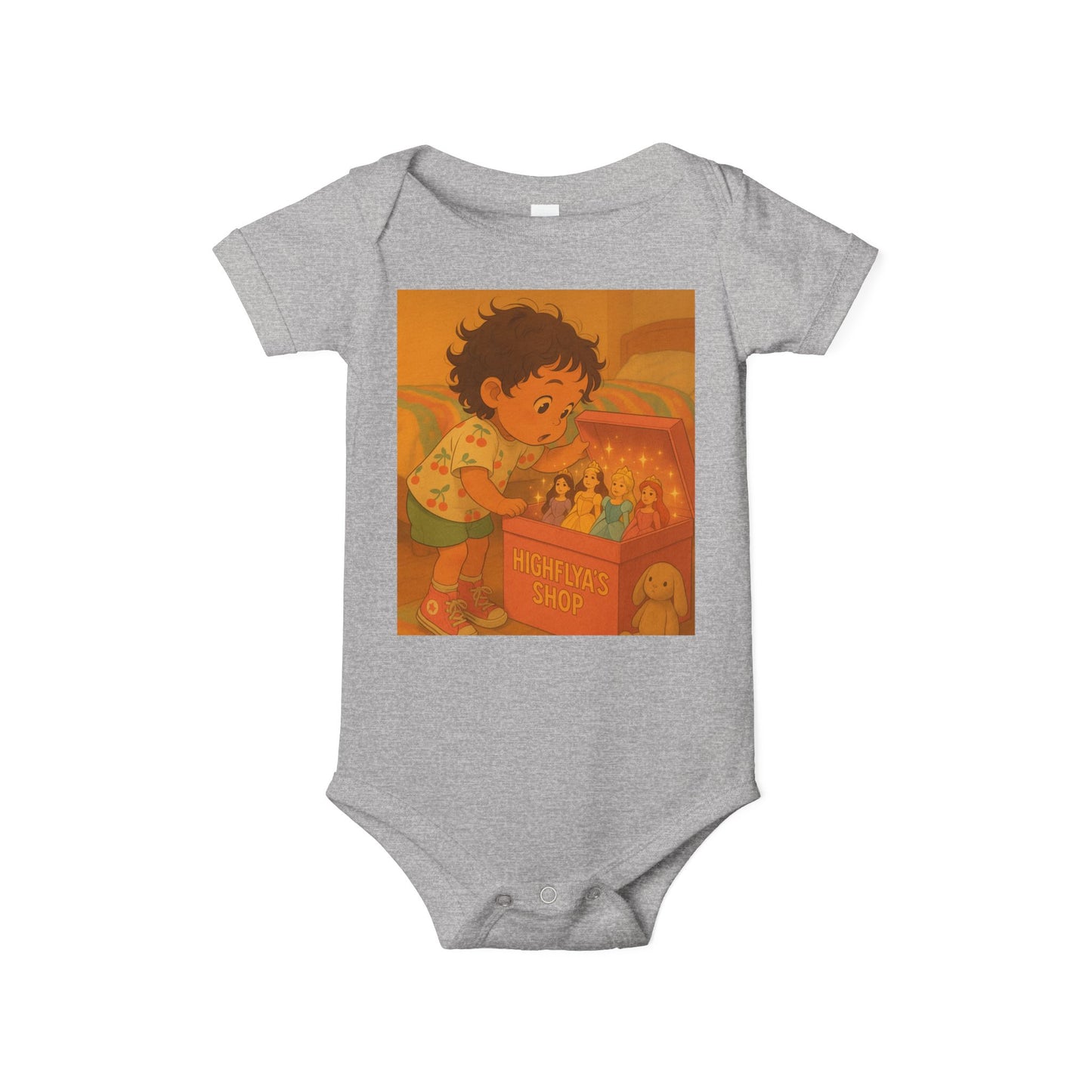 Toddler One-Piece Bodysuit - Vintage Toy Theme