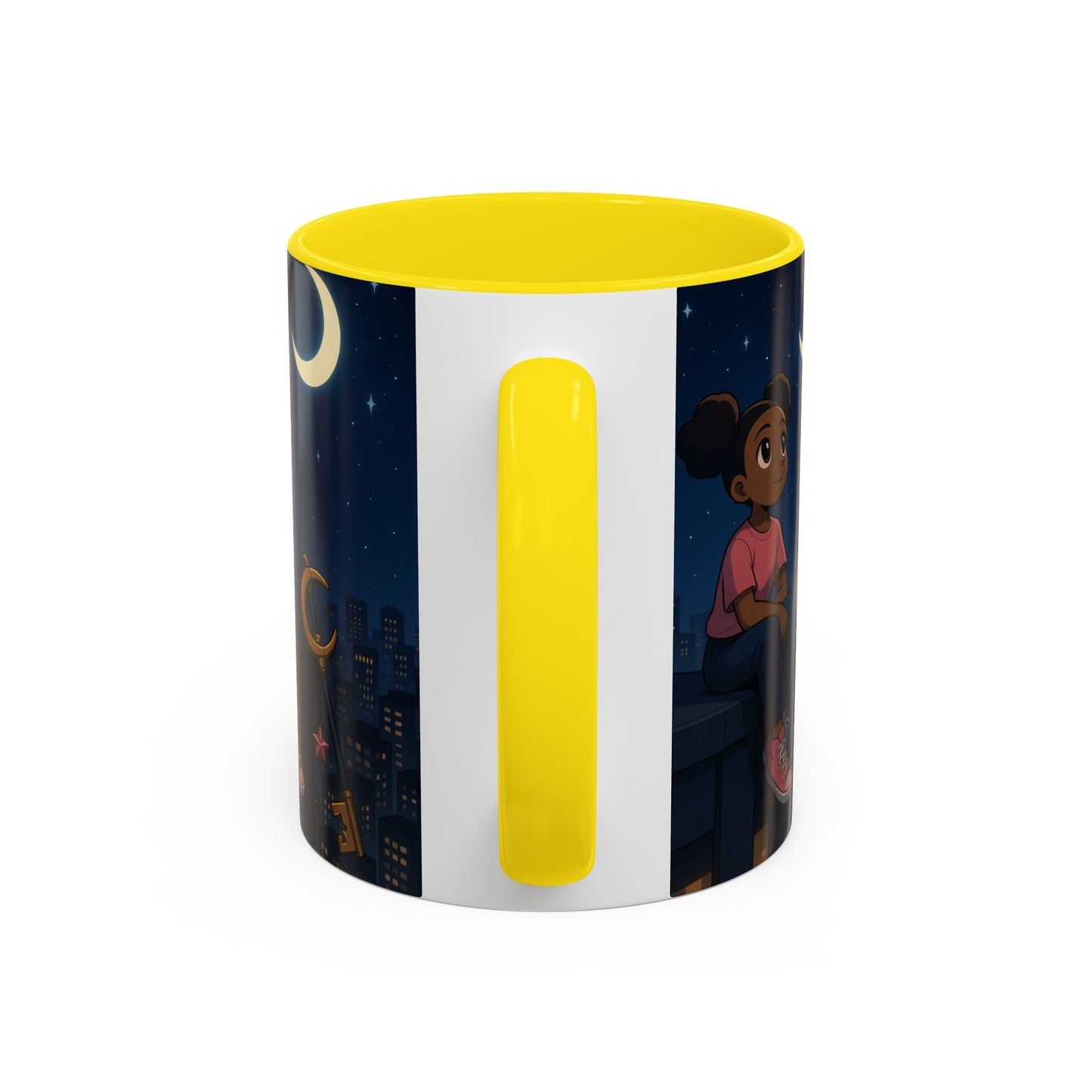 Nighttime Dreamer Coffee Mug, Inspirational Mug, Cute Illustration Mug, Gift for Her, Cozy Drinkware, Nighttime Vibes