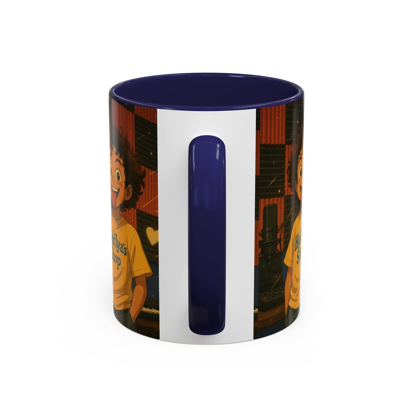 Vibrant Accent Coffee Mug, Fun Coffee Cup, Gift for Friends, Unique Drinkware, Music Studio Decor, Teen Gift Idea