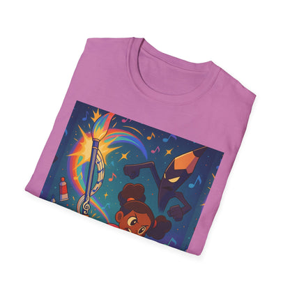Heroic Adventure Unisex T-Shirt - Perfect for Kids & Teens, Great for Birthdays, Gift for Young Dreamers, Casual Wear, Fun Character Design