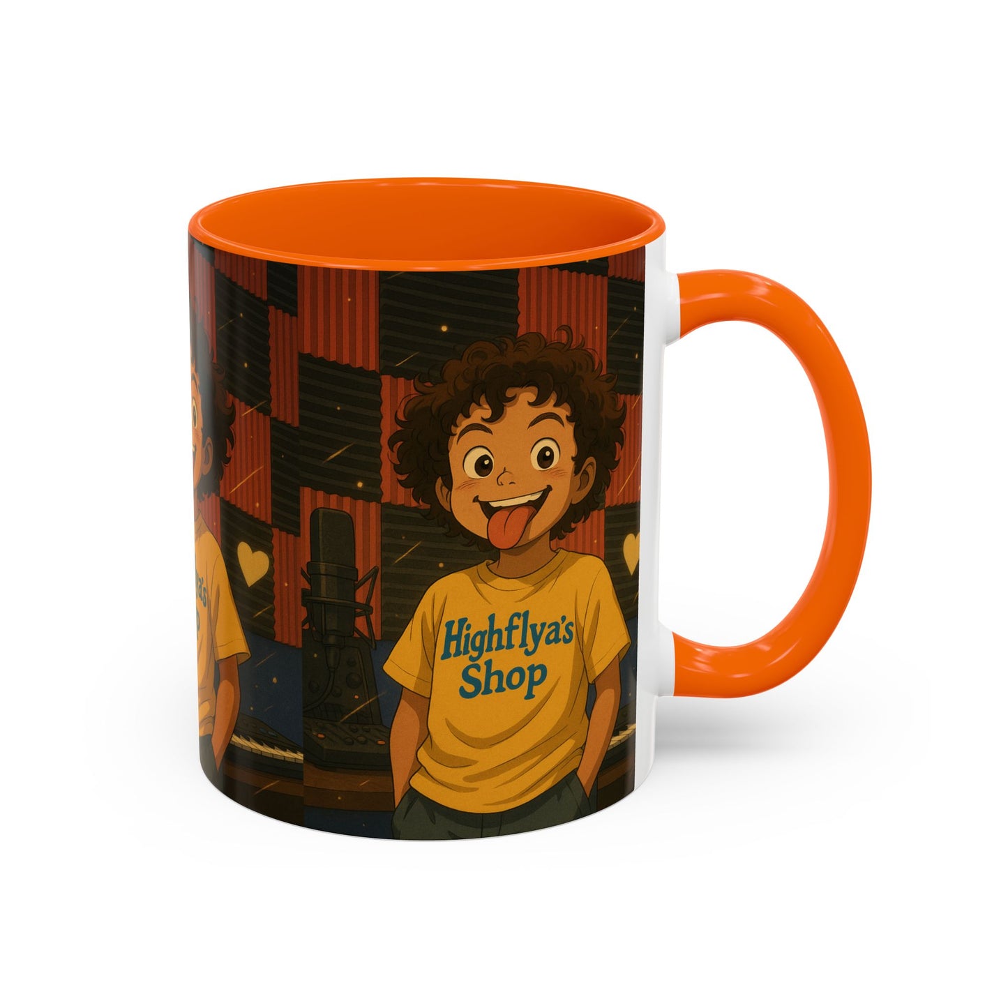 Vibrant Accent Coffee Mug, Fun Coffee Cup, Gift for Friends, Unique Drinkware, Music Studio Decor, Teen Gift Idea