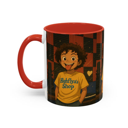 Vibrant Accent Coffee Mug, Fun Coffee Cup, Gift for Friends, Unique Drinkware, Music Studio Decor, Teen Gift Idea