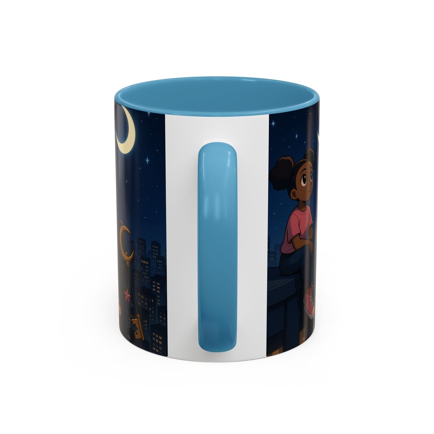 Nighttime Dreamer Coffee Mug, Inspirational Mug, Cute Illustration Mug, Gift for Her, Cozy Drinkware, Nighttime Vibes