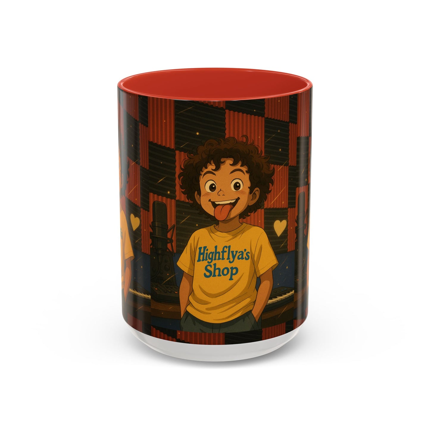 Vibrant Accent Coffee Mug, Fun Coffee Cup, Gift for Friends, Unique Drinkware, Music Studio Decor, Teen Gift Idea