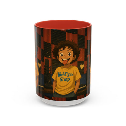 Vibrant Accent Coffee Mug, Fun Coffee Cup, Gift for Friends, Unique Drinkware, Music Studio Decor, Teen Gift Idea