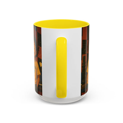 Vibrant Accent Coffee Mug, Fun Coffee Cup, Gift for Friends, Unique Drinkware, Music Studio Decor, Teen Gift Idea