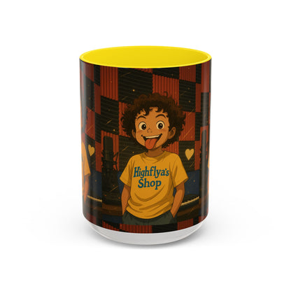 Vibrant Accent Coffee Mug, Fun Coffee Cup, Gift for Friends, Unique Drinkware, Music Studio Decor, Teen Gift Idea