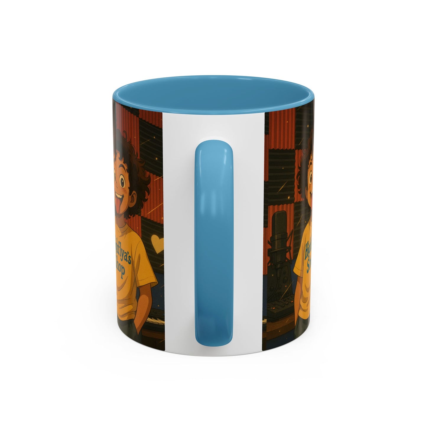 Vibrant Accent Coffee Mug, Fun Coffee Cup, Gift for Friends, Unique Drinkware, Music Studio Decor, Teen Gift Idea