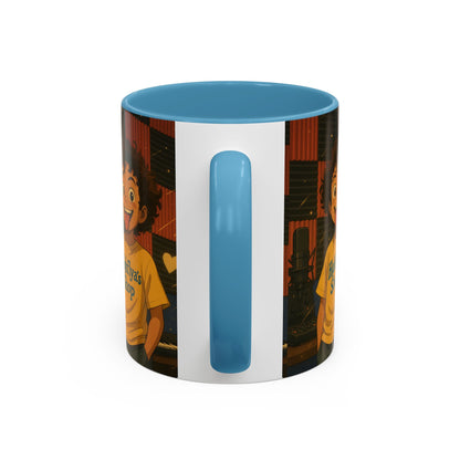 Vibrant Accent Coffee Mug, Fun Coffee Cup, Gift for Friends, Unique Drinkware, Music Studio Decor, Teen Gift Idea