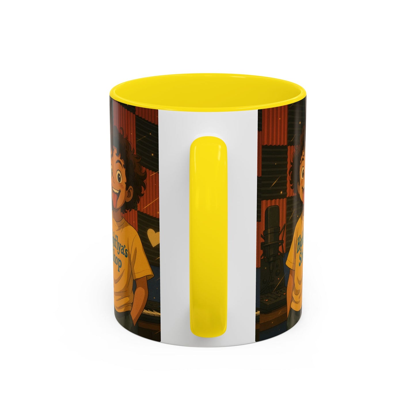 Vibrant Accent Coffee Mug, Fun Coffee Cup, Gift for Friends, Unique Drinkware, Music Studio Decor, Teen Gift Idea