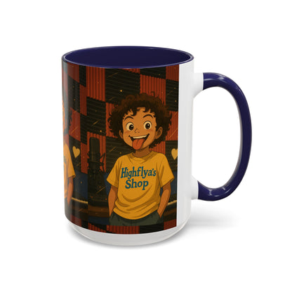 Vibrant Accent Coffee Mug, Fun Coffee Cup, Gift for Friends, Unique Drinkware, Music Studio Decor, Teen Gift Idea