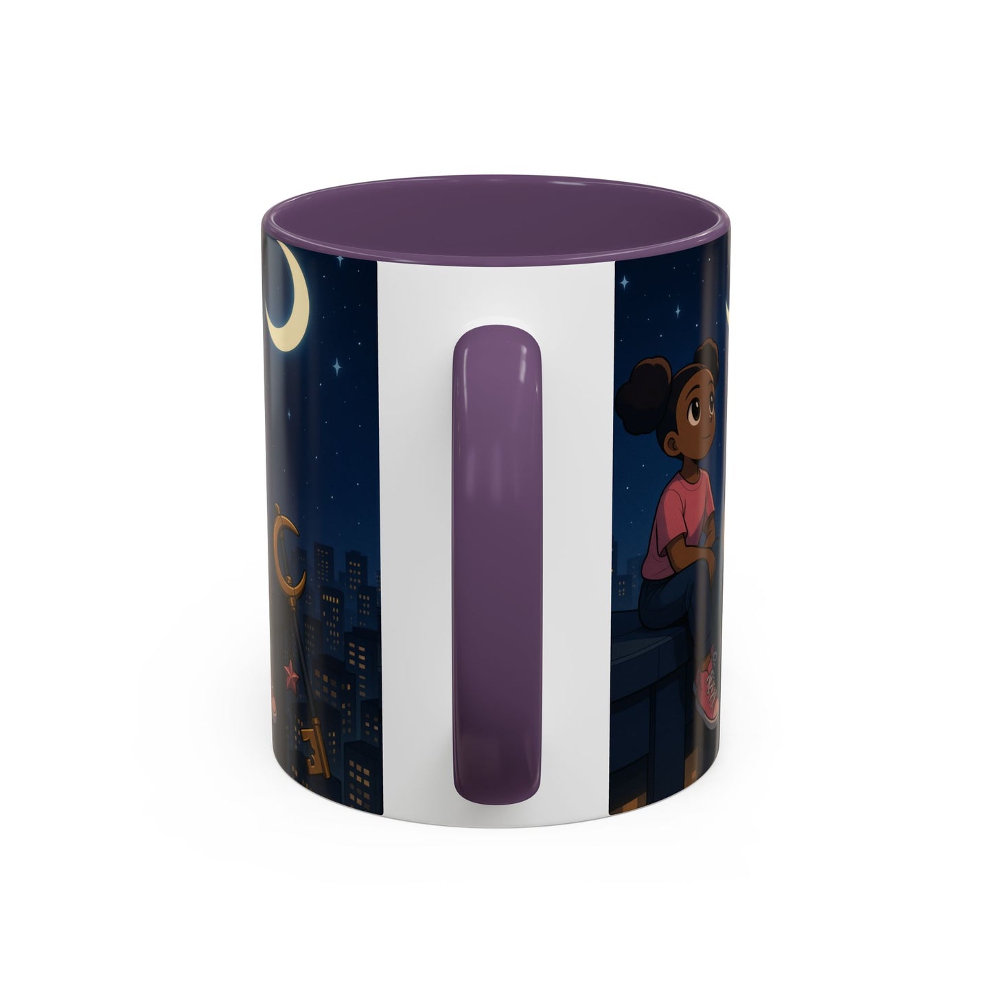 Nighttime Dreamer Coffee Mug, Inspirational Mug, Cute Illustration Mug, Gift for Her, Cozy Drinkware, Nighttime Vibes